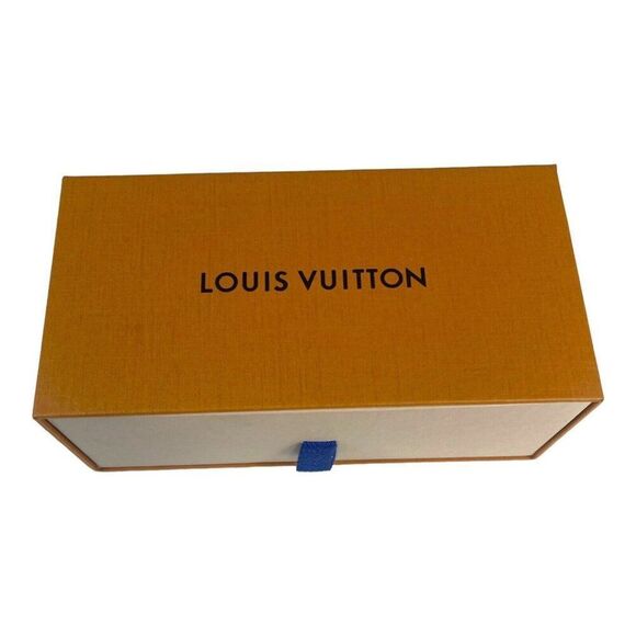 Authentic Louis Vuitton Sunglasses Box 7x3.5x3 Orange Drawer Style Gift Purse - Picture 1 of 9